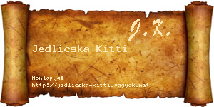 Jedlicska Kitti névjegykártya