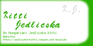 kitti jedlicska business card